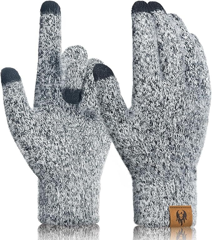 gants tactiles en polaire gris