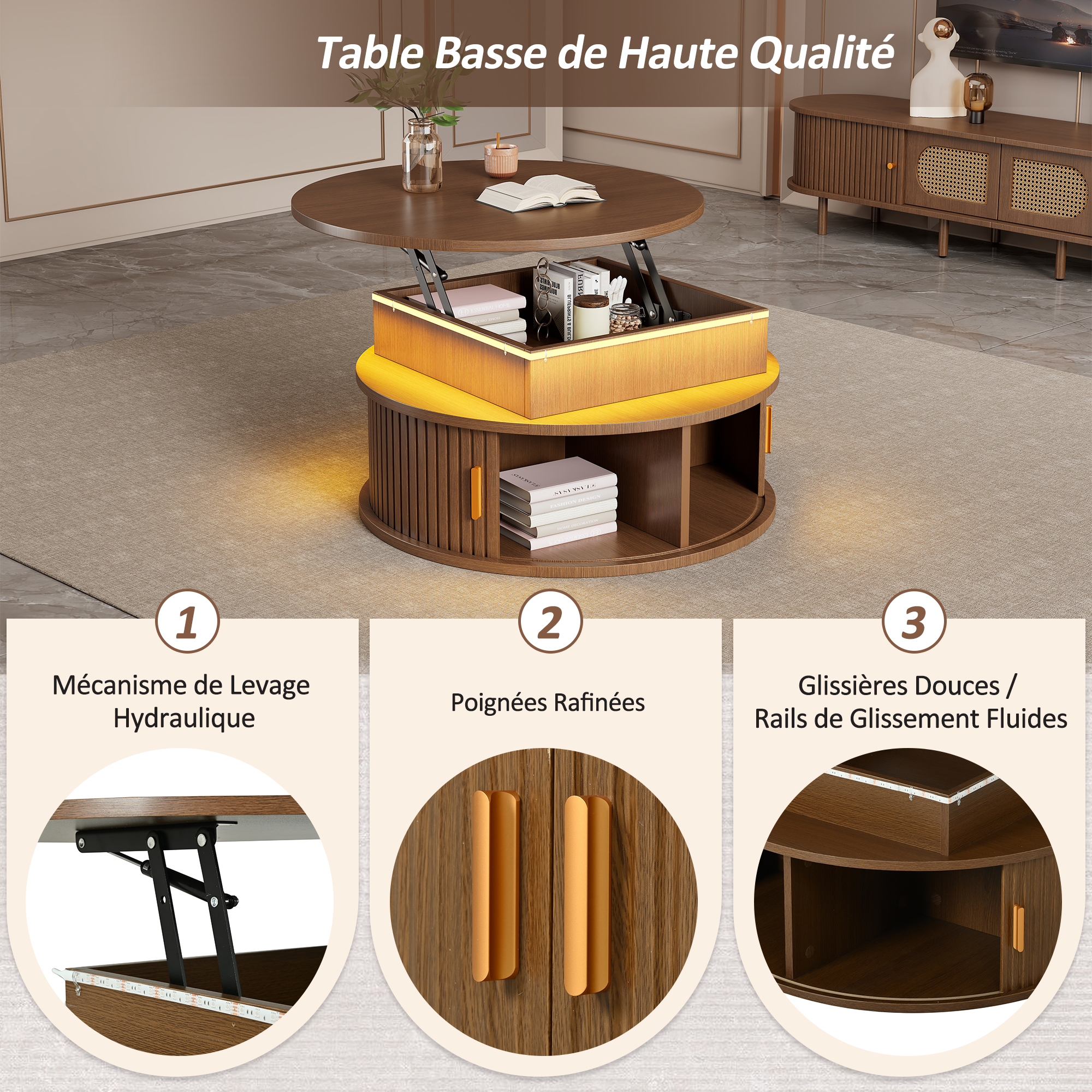 Espaces de rangement dissimulés