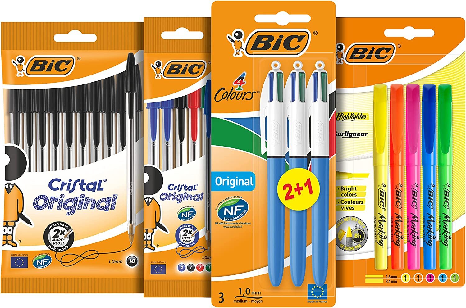 pack stylos bille marque bic