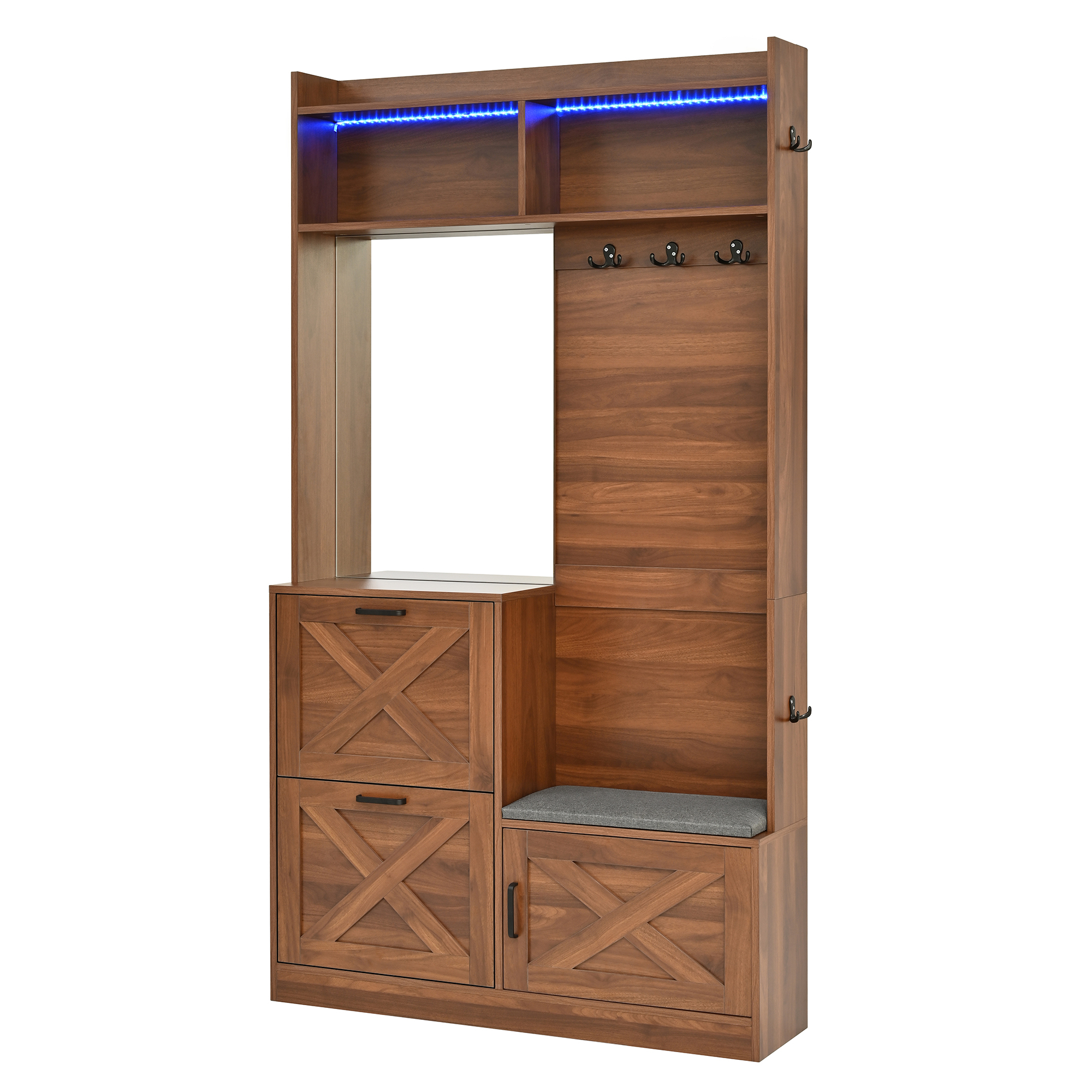 Niches supérieures avec éclairage LED réglable par application