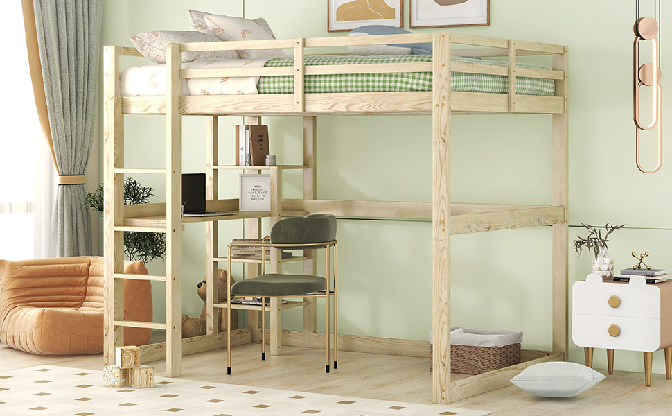 Lit Mezzanine 140 X 200 Cm - Lit D'enfant Cadre De Lit En Pin + 4 Compartiments De Rangement + 1 Plateau De Bureau - Naturel 11 Lit Mezzanine 140 X 200 Cm - Lit D'enfant Cadre De Lit En Pin + 4 Compartiments De Rangement + 1 Plateau De Bureau - Naturel -ATMOSPHERA || Songmics Soldes Boutique AAHKMJXYDAFdJAOAIMEbOAchISHX vxKQre41nWFegDkrc0