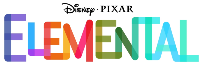 Logo du film Élémentaire, de Pixar 