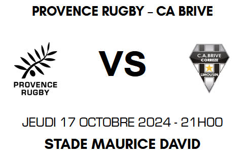 INFOS ce JEUDI 17 OCTOBRE (Matinée) > Pro D2 - J7 > J -1 du match VALENCE ROMANS / USM ce Vendredi 19H30 stade Georges Pompidou <> Les COMPOS ce soir après 18H - Du CÔTÉ de SAPIAC <> Ce soir en ouverture J7 > PROVENCE RUGBY / BRIVE à 21H - Les COMPOS  Ra8rna