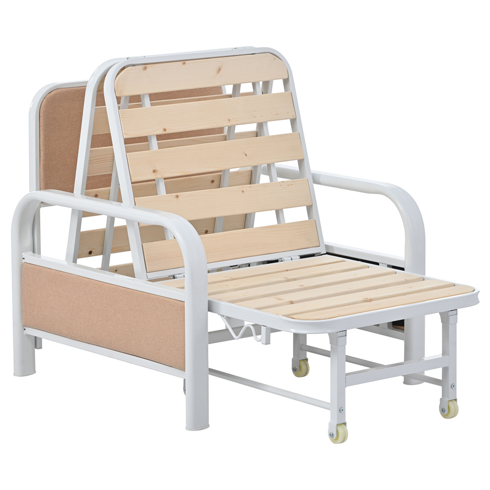 Fauteuil Convertible - Fauteuil Chauffeuse Canapé-lit Convertible 1 Place Chaise Longue Pliable Cadre En Fer + Sponge + Tissu En Lin - Brun 13 Fauteuil Convertible - Fauteuil Chauffeuse Canapé-lit Convertible 1 Place Chaise Longue Pliable Cadre En Fer + Sponge + Tissu En Lin - Brun -VIDAXL || Songmics Soldes