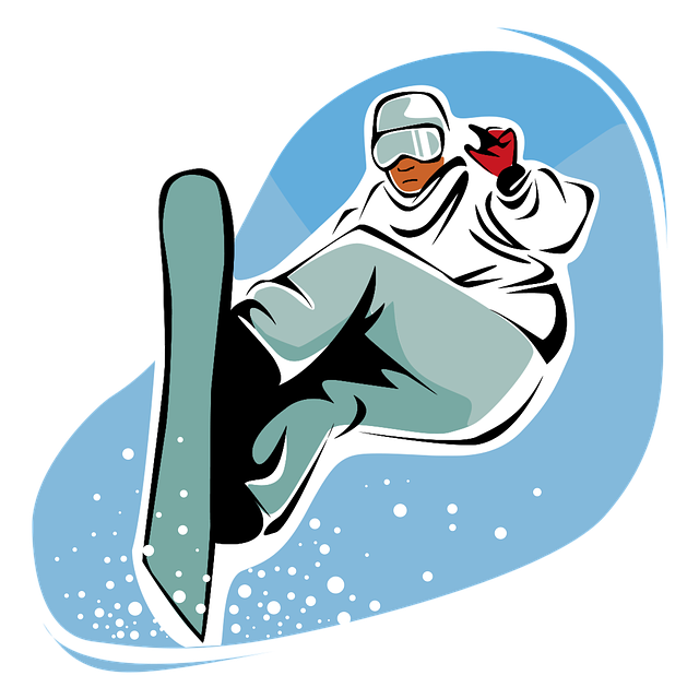  Illustration d’un homme qui fait du snowboard