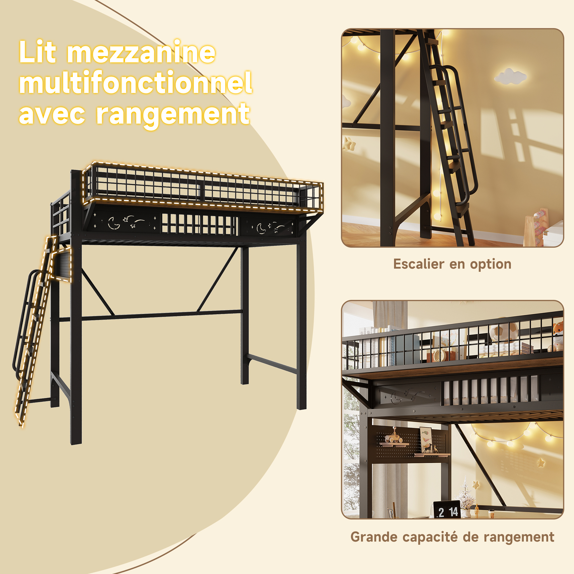 Échelle réversible du lit mezzanine