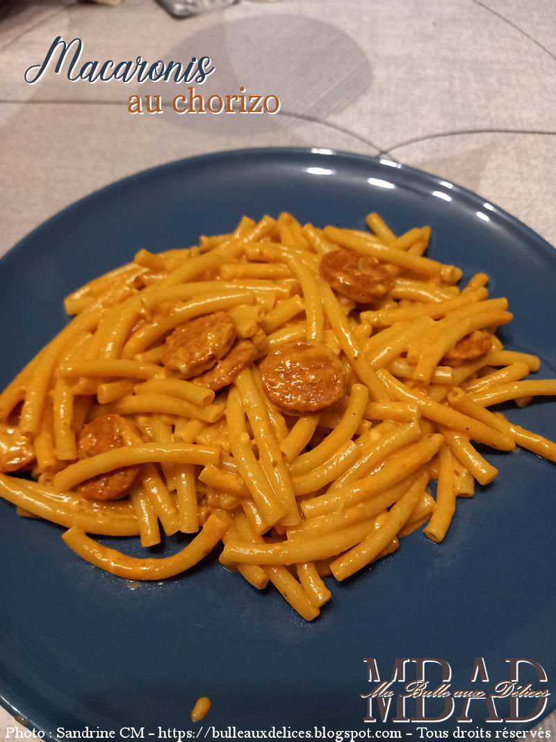 Macaronis au Chorizo - Ma Bulle aux Délices Macaronis au Chorizo - Ma Bulle aux Délices