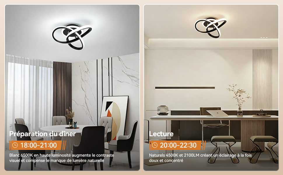 Exemples d'ambiances lumineuses