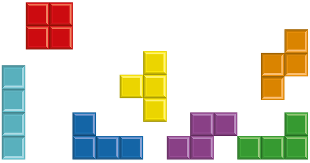 Formes géométriques du jeu Tétris
