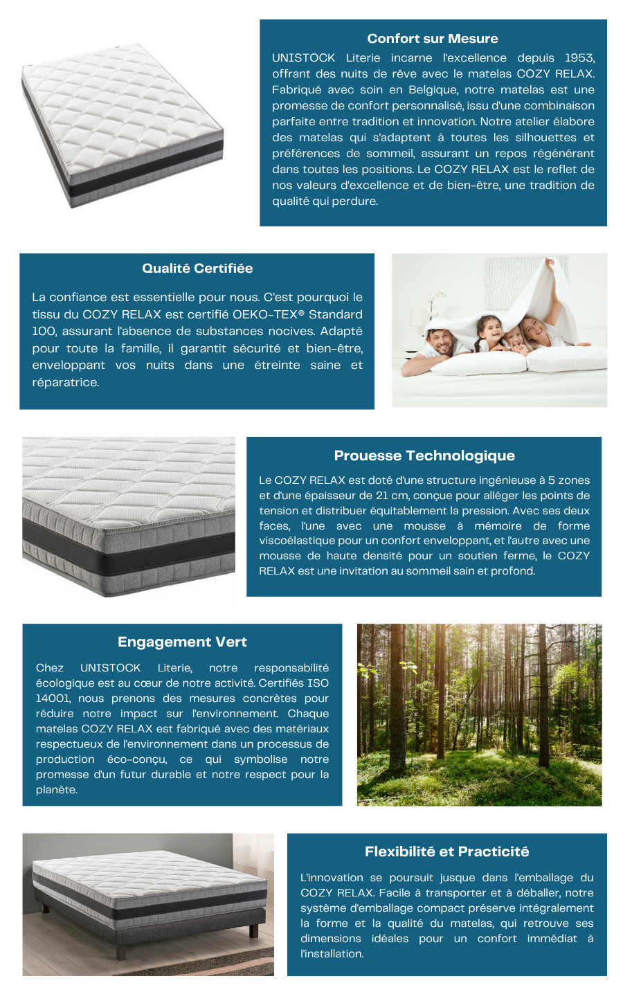 Présentation du Matelas COSY RELAX