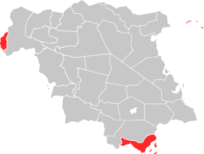 Les trois nouvelles régions du Territoire principal akaltien.