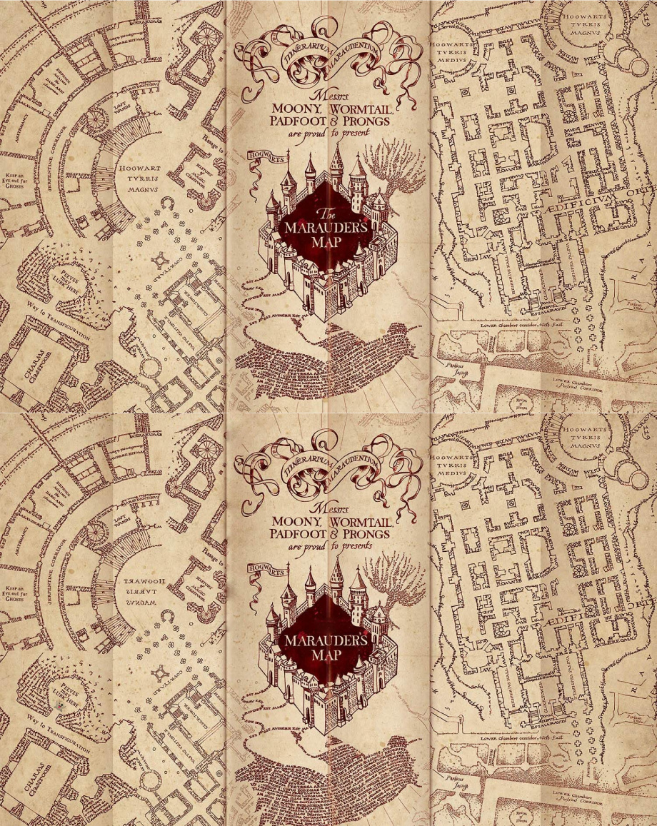 Spot the 7 differences HP Marauder's map Quiz By tardismug