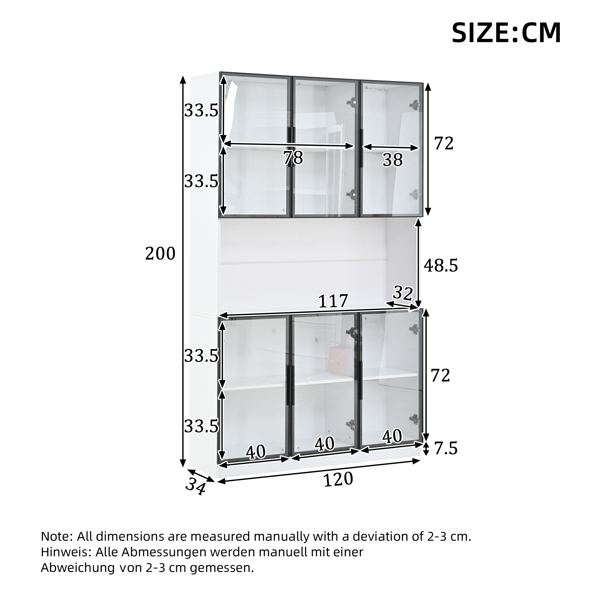 Vitrine LED blanche en situation