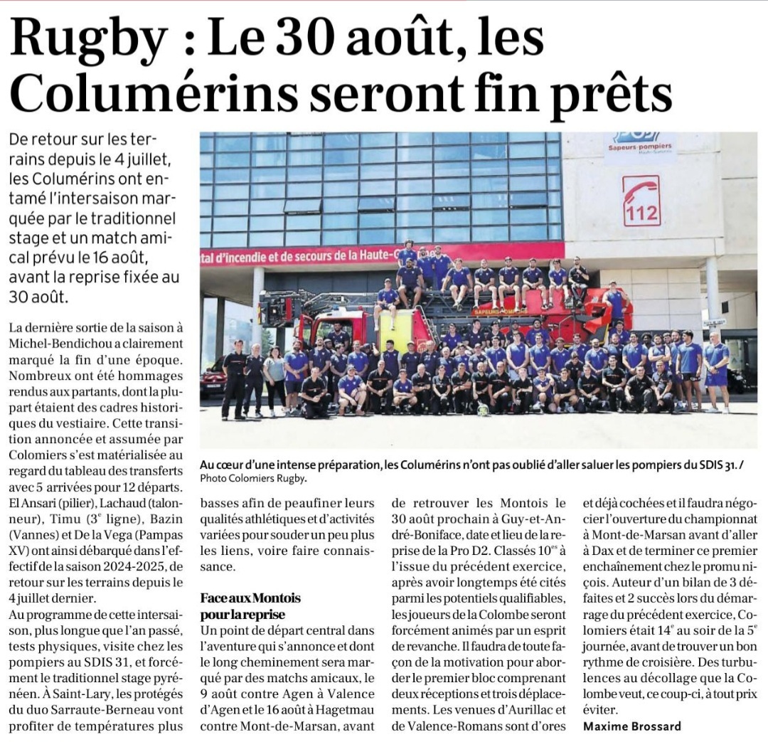 INFOS ce VENDREDI 26 JUILLET 2024 (Matinée) > Aujourd'hui Recrue de l’USM, le 2ème ligne Clément BITZ <> JEUX OLYMPIQUES RUGBY à VII <> Du Côté de Sapiac <> ACTUS RUGBY USM Pro D2 <> RÉNOVATION STADE de SAPIAC Uiw4g2