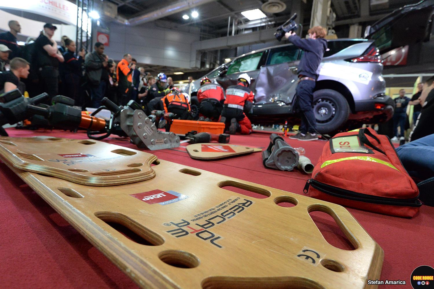 Scène issue du reportage au salon Secours Expo 2019