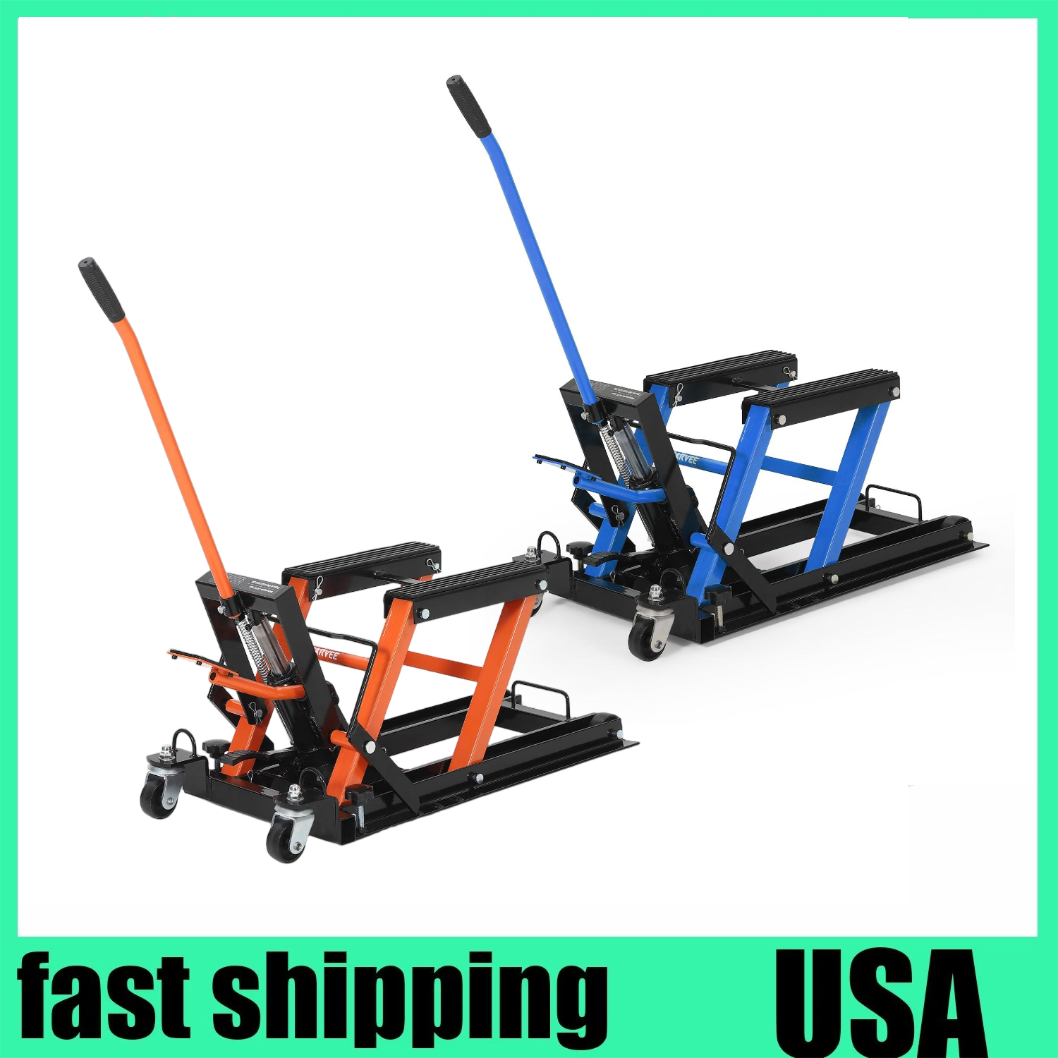 ✨1500LBS Hydraulic Motorcycle Lift Jack w/ Wheels ATV UTV Scissor