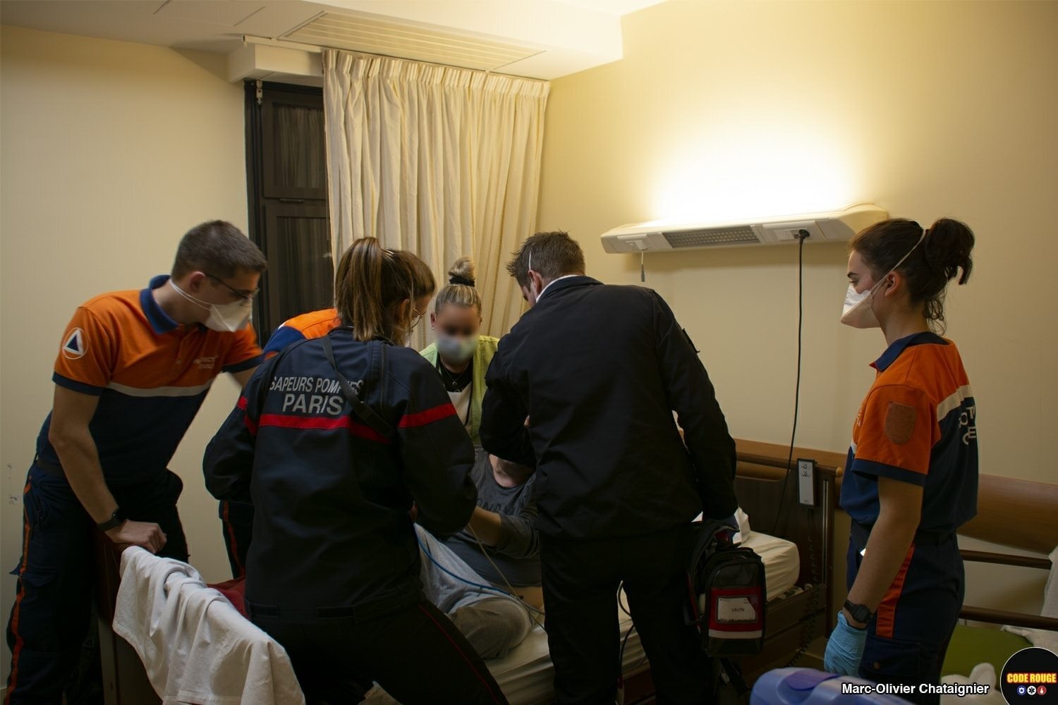 Scène issue du reportage avec la Protection Civile Paris Seine