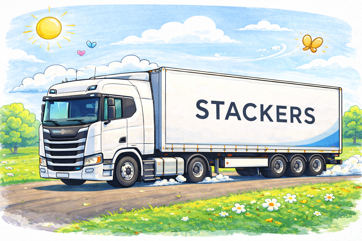 Picture of a Stackers Delivery Truck