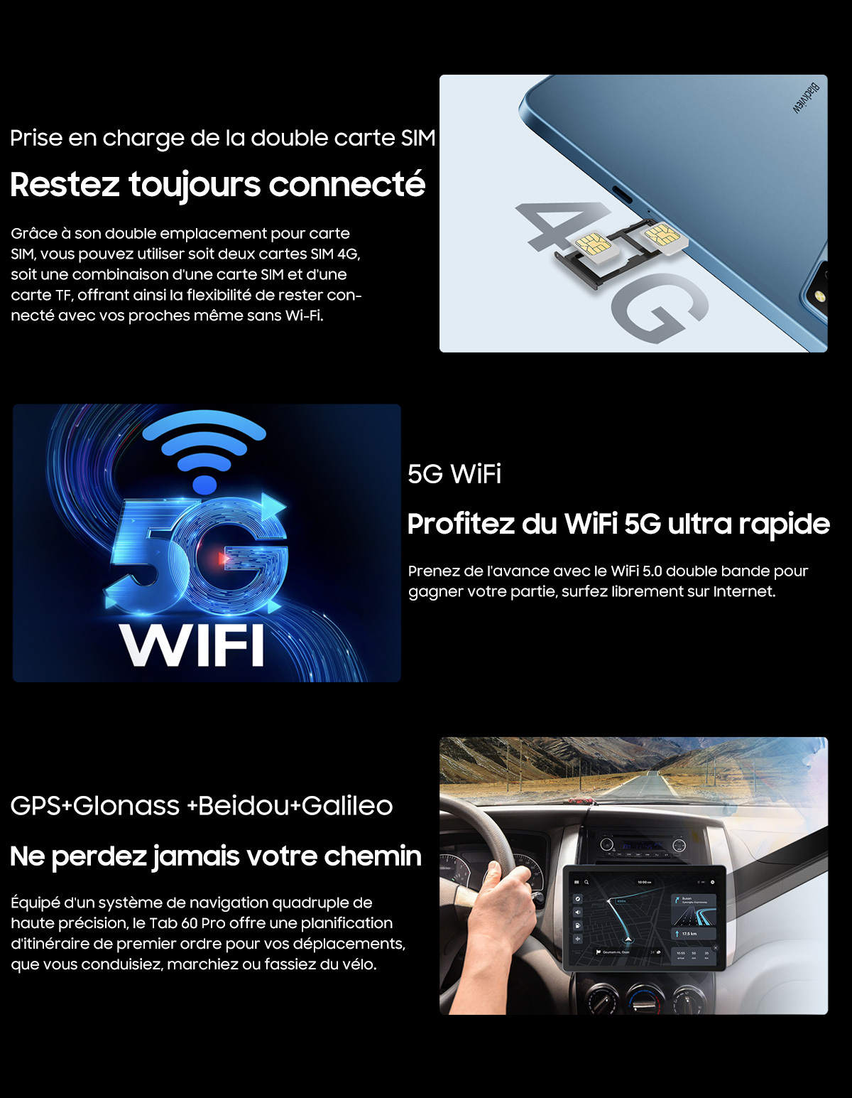 Tablette Android 15 FEZAWIO F12 - 10 Pouces, 30 Go RAM, 128 Go ROM, 5G WiFi, Widevine L1 - Avec Clavier Et Souris - 3
