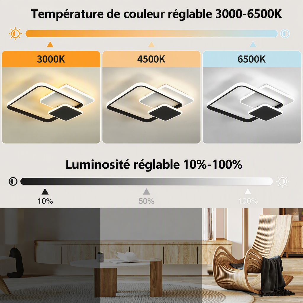 Température réglable 3000-6500K