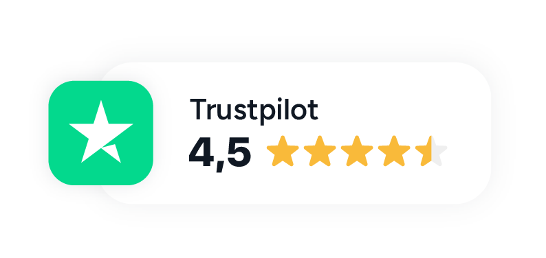 Trustpilot 4,5 étoiles