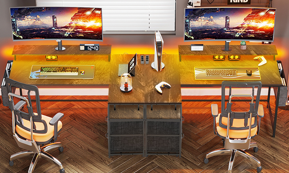 Bureau Gaming en Forme L