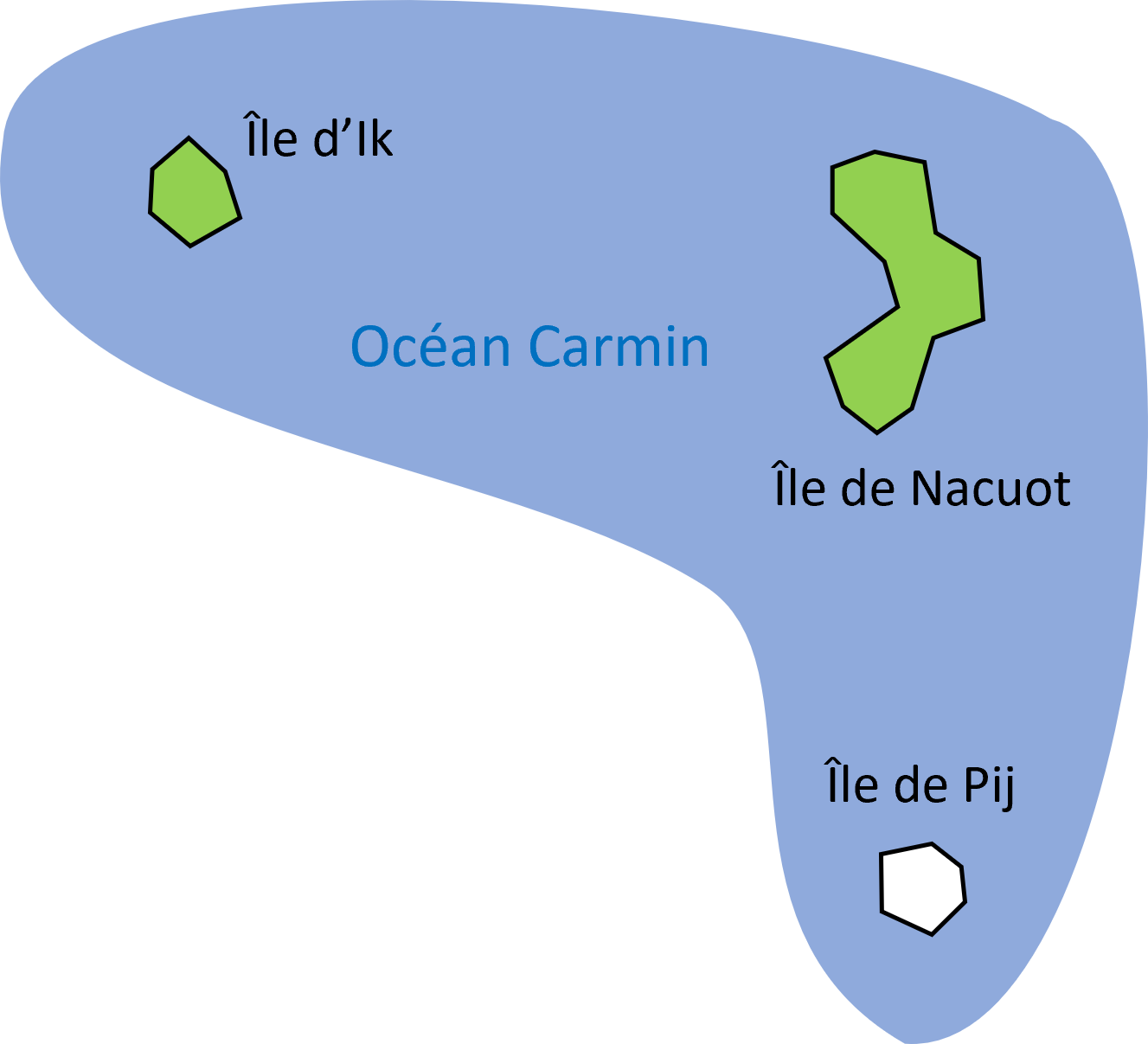 L'archipel de Nacuot et l'île de Pij