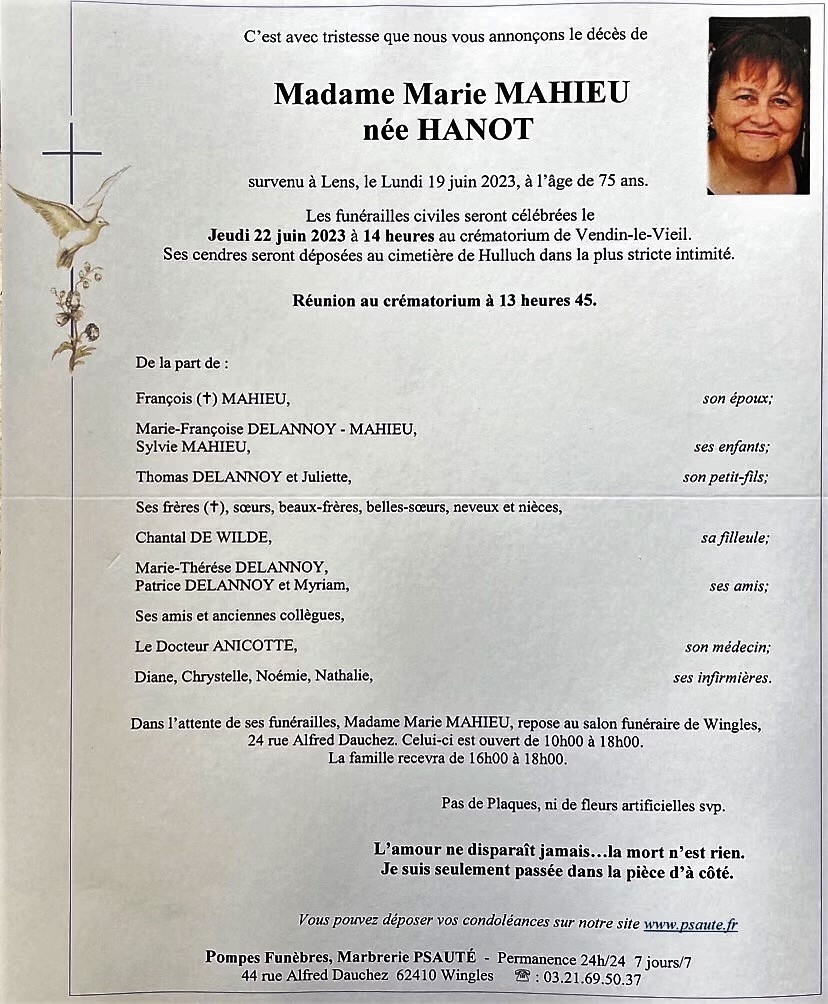 Amicale des Anciens de la FMdécès Amicale des Anciens de la FMdécès