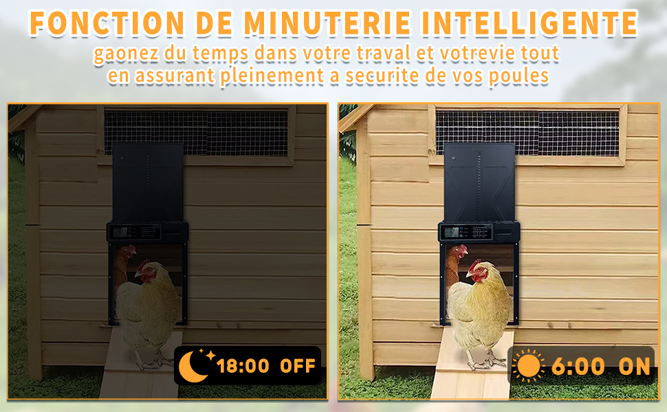 Porte automatique poulailler