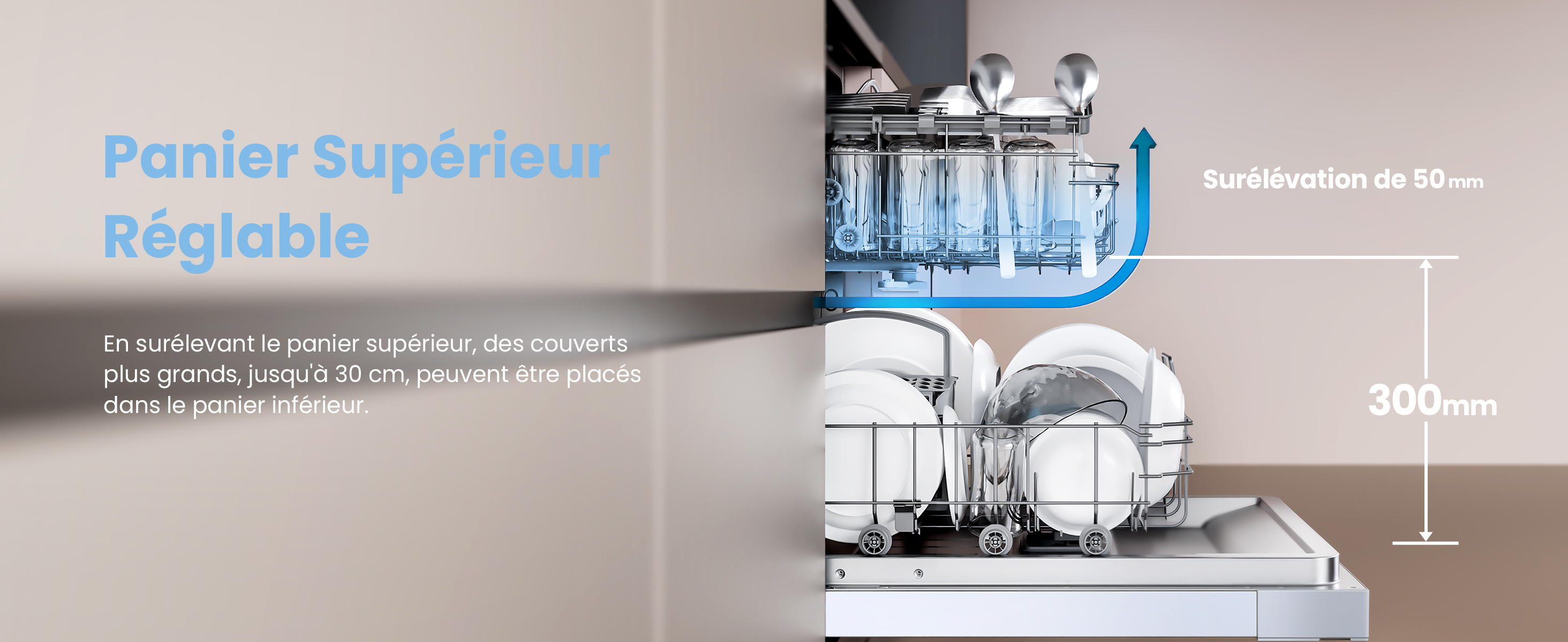 Lave-vaisselle pose libre Comfee Lave-Vaisselle Pose Libre 14 couverts