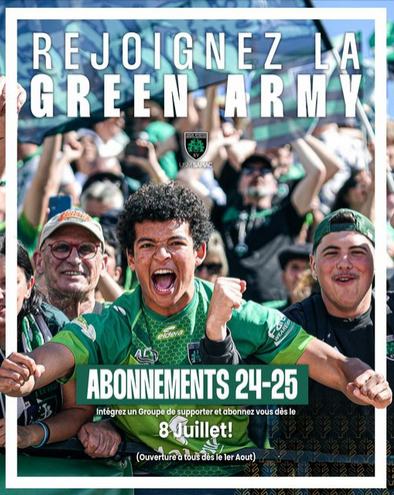 INFOS ce DIMANCHE 7 JUILLET 2024 (Matinée) > ABONNEMENTS USM > J - 1 pour intégrez la GREEN ARMY et devenir ABONNÉ pour la saison 2024-2025 ! <> ACTUS USM et Pro D2 <> Tous les MOUVEMENTS de l’USM <> SUIVI des TRAVAUX à SAPIAC Xvnkhi