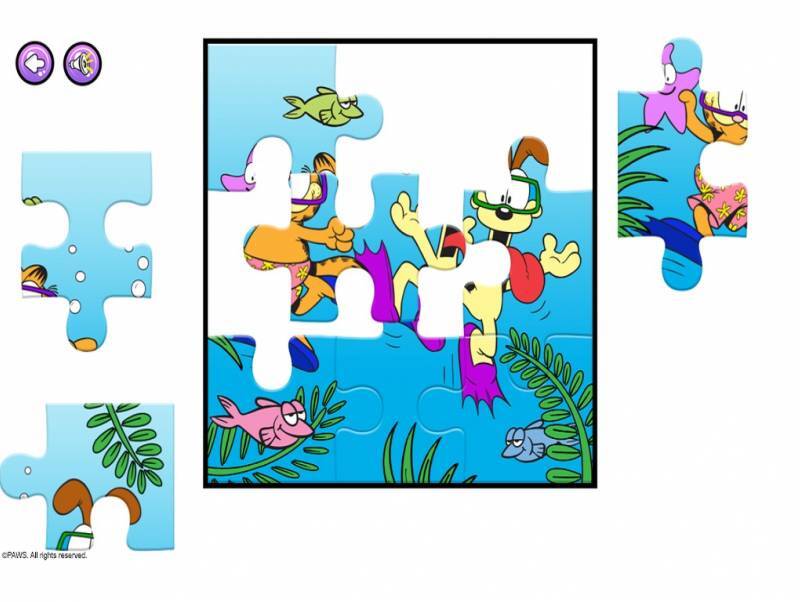 Gameplay de Garfield Jigsaw 