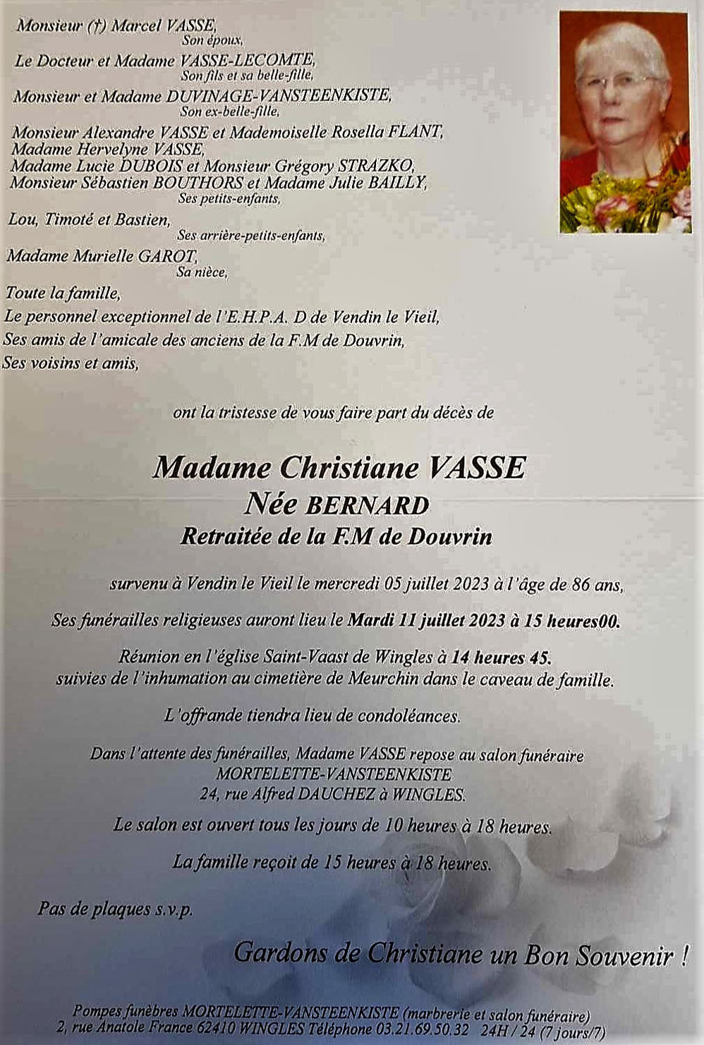 Amicale des Anciens de la FMdécès Amicale des Anciens de la FMdécès