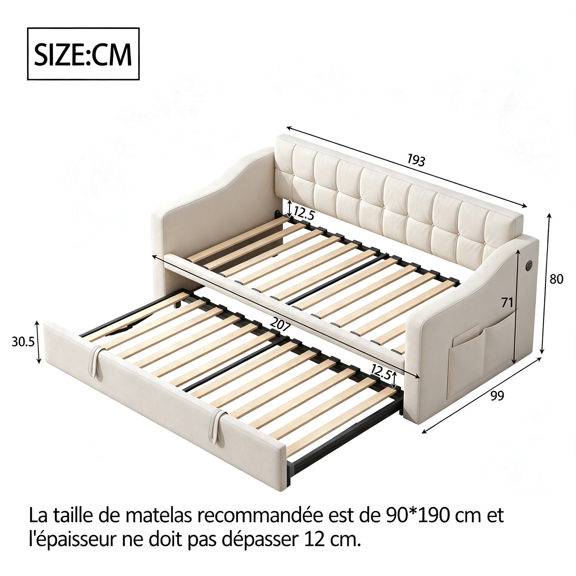 Couchage extensible