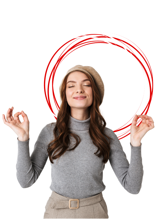 Femme zen et détendue